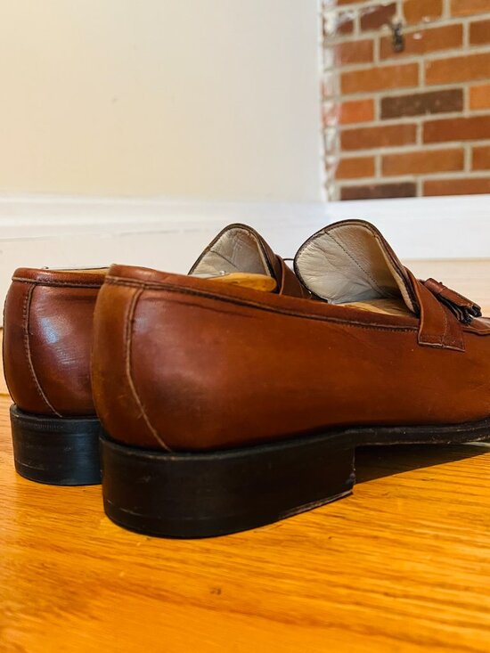 Vintage Bally Of Switzerland Shoes Mens 10 D Alassio Dress Slip On Tassel Loafer main image 13